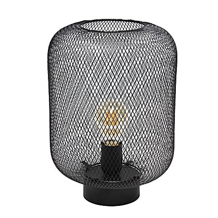 Simple Designs Metal Mesh Industrial Table Lamp, 12